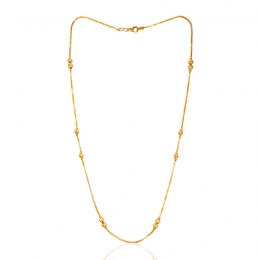 22K Yellow Gold Simple ball Chain