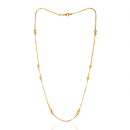 22K Yellow Gold Simple ball Chain