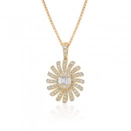 Blooming, Innocent & Light-weight Diamond Pendant & Studs