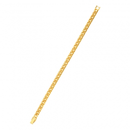 22K Yellow Gold Interlocking Link Chain Bracelet