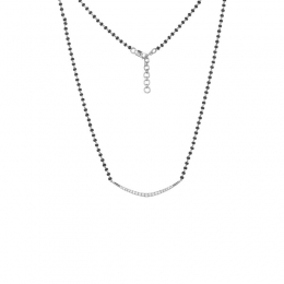 18K White Gold Diamond Mangalsutra