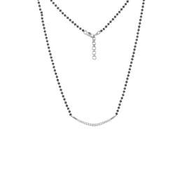 18K White Gold Diamond Mangalsutra