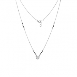 18K White Gold Diamond Mangalsutra