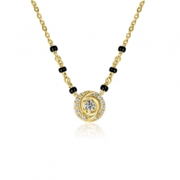 18K Gold Diamond Mangalsutra