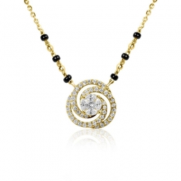 18K Gold Diamond Mangalsutra