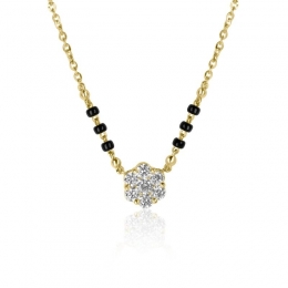 18K Gold Diamond Mangalsutra