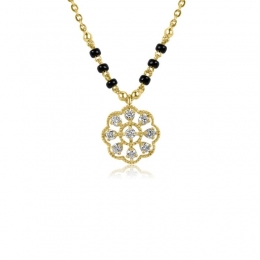 18K Gold Diamond Mangalsutra