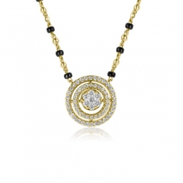 18K Gold Diamond Mangalsutra