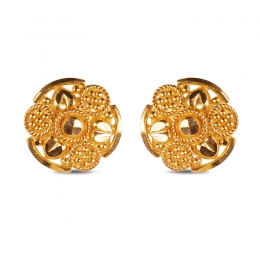 22K Yellow Gold Stud Earrings