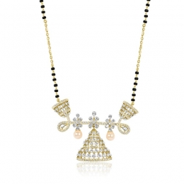18K Gold Diamond Mangalsutra