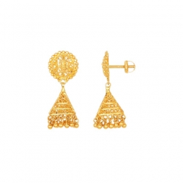 Earrings In 22Kt Yellow Gold (3 gram) The Tisya Earrings