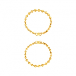 22K Yellow Gold Beaded Baby Bracelet