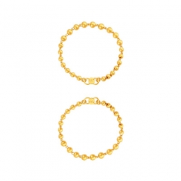 22K Yellow Gold Beaded Baby Bracelet