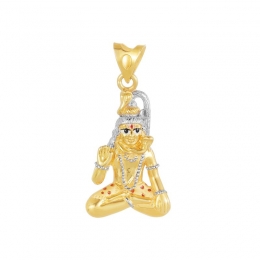 Lord Shiva Pendant 22K Two-Tone Gold