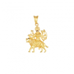 22k Gold Ambe Maa Religious Pendant