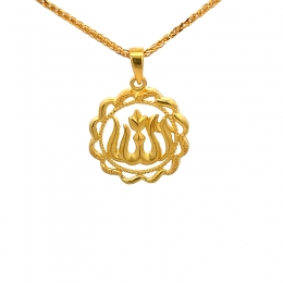 22K Lord Ganesh Gold Pendant
