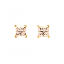 Elegant square Ear Studs in 22K Gold