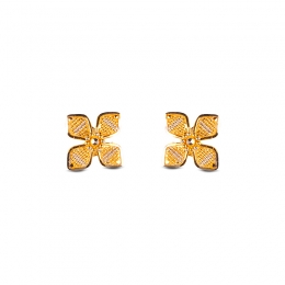 Primrose Yellow Gold Stud Earrings