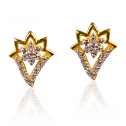 Welcoming Spring, Gold Earrings