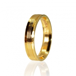 Modern Wedding Band 22K Yellow Gold 3mm