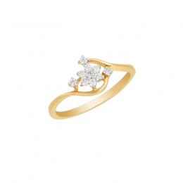 18K White and Yellow Gold and Diamond Ring