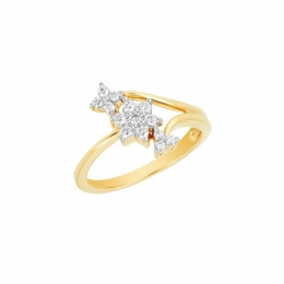 18K White and Yellow Gold and Diamond Ring