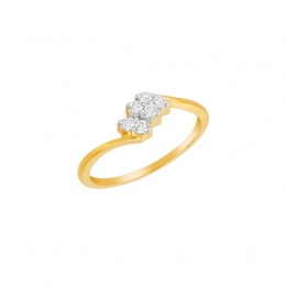 18K White and Yellow Gold and Diamond Ring