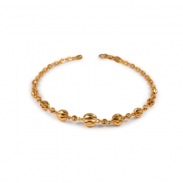 Graduated Ladies Bracelet in 22K Yellow Gold