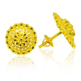 Wheel of Fortune, Gold Earrings