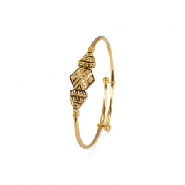 Geometric design baby bangles in 22K Gold