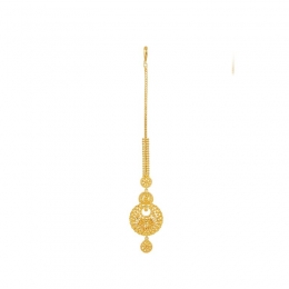 22K Yellow Gold Filigree Disc Tikka