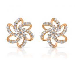 Dainty, Starry Gold Diamond  Ear Studs