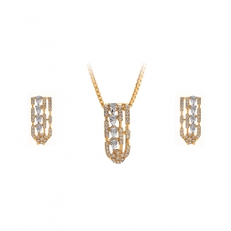 Diamond Pendant Set, U-shaped