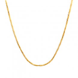22K Gold Double Box Chain - 18 inches