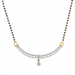 18K White and Yellow Gold and Diamond Mangalsutra