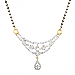 18K White and Yellow Gold and Diamond Mangalsutra