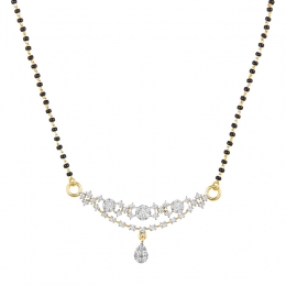 18K White and Yellow Gold and Diamond Mangalsutra