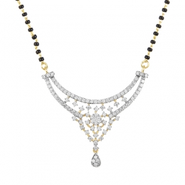 18K White and Yellow Gold and Diamond Mangalsutra