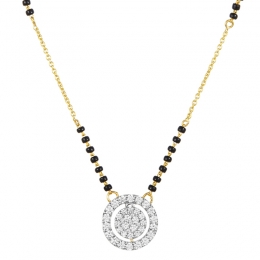 18K White and Yellow Gold and Diamond Mangalsutra