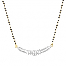 18K White and Yellow Gold and Diamond Mangalsutra