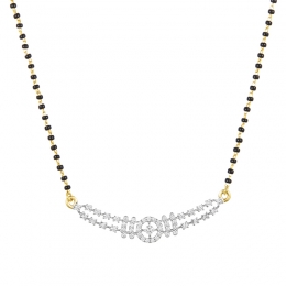 18K White and Yellow Gold and Diamond Mangalsutra