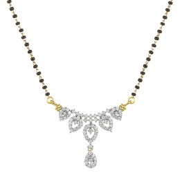 18K White and Yellow Gold and Diamond Mangalsutra