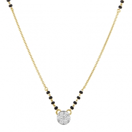 18K White and Yellow Gold and Diamond Mangalsutra