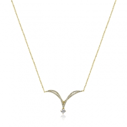 18K Yellow Gold Diamond Necklace