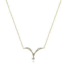 18K Yellow Gold Diamond Necklace