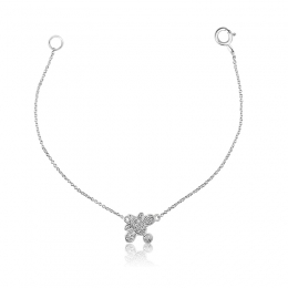 18K Gold Diamond Baby Bracelet - Turtle Charm
