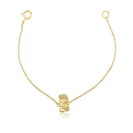 18K Yellow Gold Baby Girl Charm Bracelet