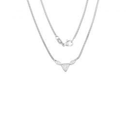 18K White Gold Necklace Diamond Wt. 0.7 ct.tw.  VVS Clarity, F Color