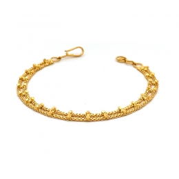 22K Yellow Gold,  2 lines Bracelet - 7.25 inches