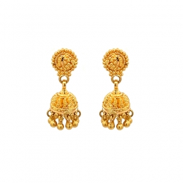 Elegant 22K Gold Small Jhumka Earrings